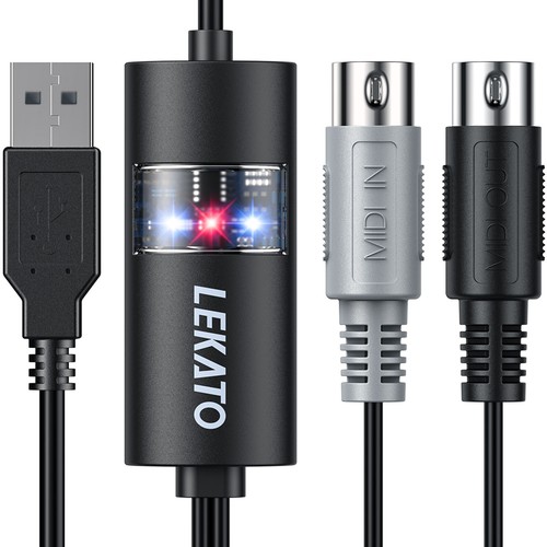 Lekato usb midi cable 5ft - usb,